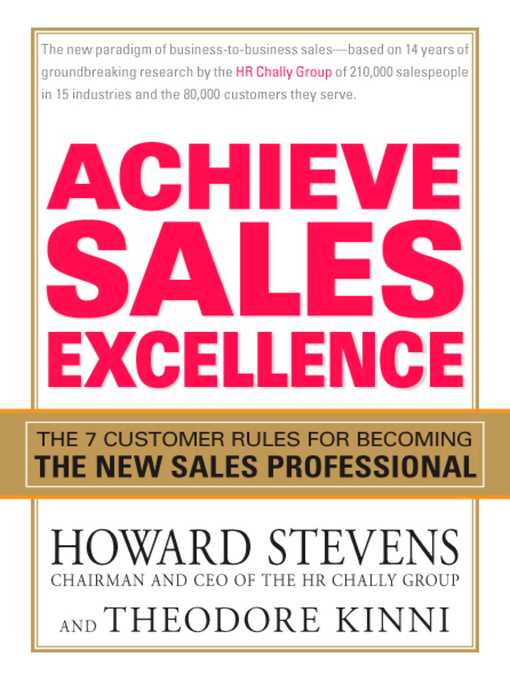 Title details for Achieve Sales Excellence by Howard Stevens - Wait list